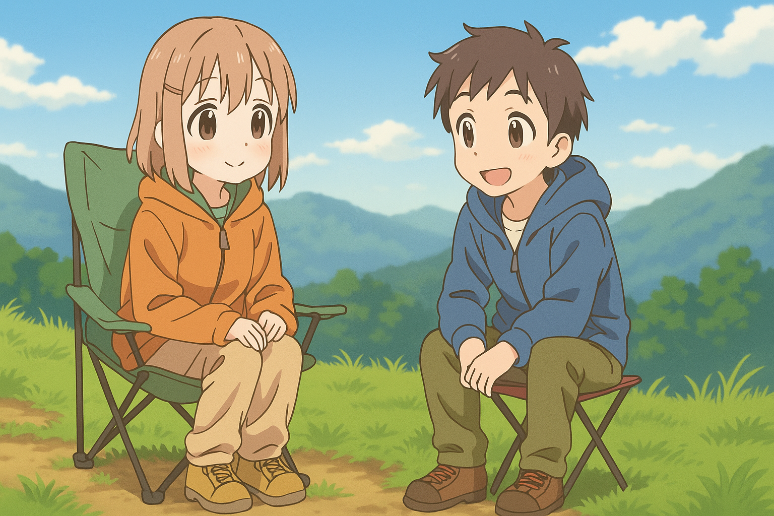 登山中の女性