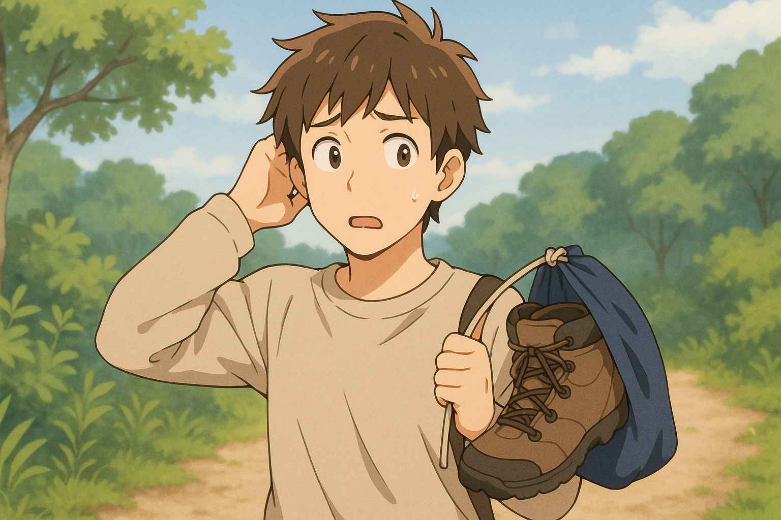 登山靴の持ち運びイメージ